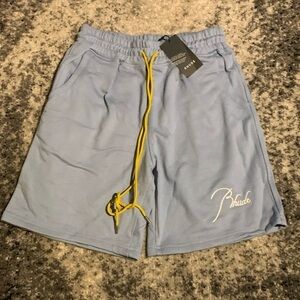 Rhude light Blue Casual Shorts White RH Logo Cotton Men’s size Large